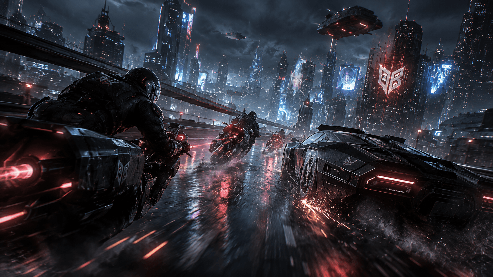 Dreadbyte futuristic chase scene